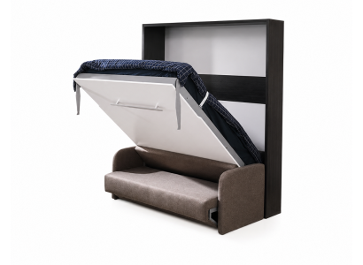 Schrank Bett mit Sofa Polster Wand Schränke Schlaf Bett klapp Möbel + Couch Neu