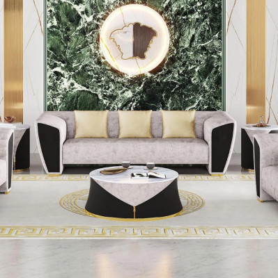 Moderne Sofagarnitur 3+2+1 Sitzer Luxus Couchen Sessel Wohnzimmer Möbel