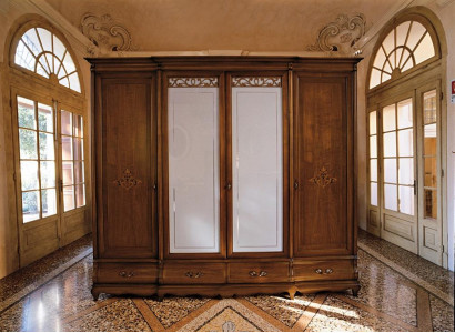 Kleiderschrank Set Holz Schrank Schlafzimmer Massivholz Möbel Italien Schränke