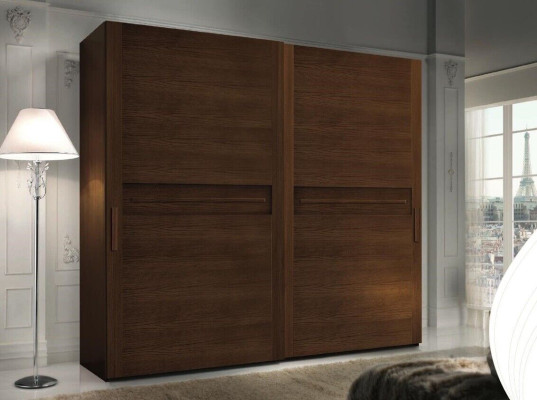 Kleiderschränke Kleiderschrank Luxus Schiebetür Design Holz moderne Garderobe