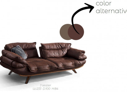 Multifunktions Couch Dreisitzer Sofa Couchen Möbel Sofas Braun Weich gepolstert