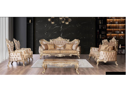 Sofagarnitur 3+3+1+1 Sitzer Couchtisch Sofa Sessel Sofas Relax Luxus Set 5tlg