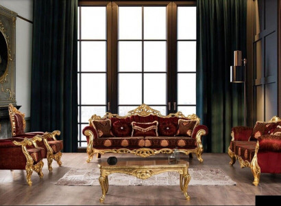 Sofagarnitur 3+3+1+1 Sitzer Couchtisch Garnitur Sofas Sessel Luxus Set 5tlg