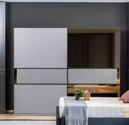 Elegante Schlafzimmermöbel Moderne Designs in warmen Dunkeltönen