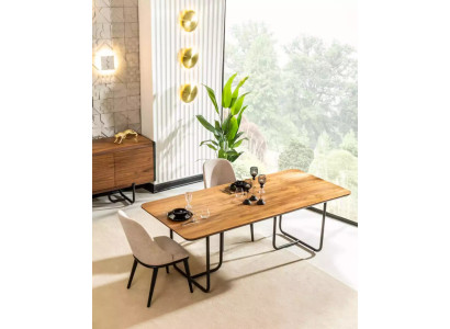 Design Esstisch 4x Stühle Esszimmer Garnitur Set Essgarnituren Holz 5tlg