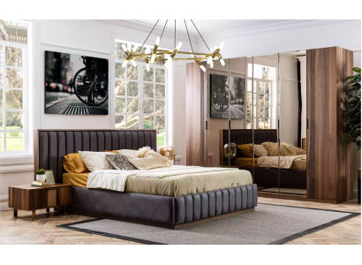 Schlafzimmer Design Set Garnitur Betten 2x Nachttische 4 tlg. Möbel Neu