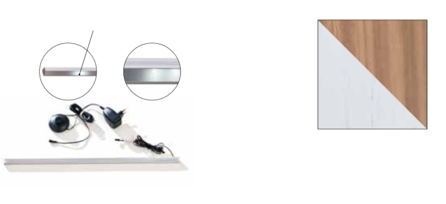 Wohnwand Wohnzimmer-Set Vitrine Lowboard Wandregal TV Tisch 5 tlgs