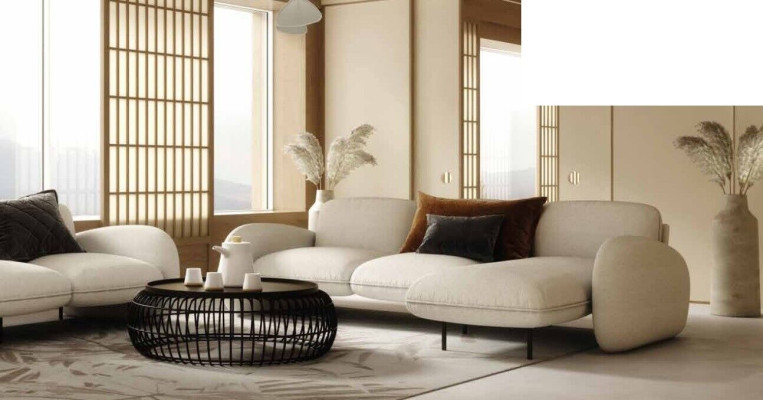 Ecksofa L-form Sitz Eck Sofas Stoff Wohnzimmer Design Couchen Polster Modern