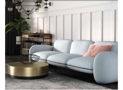 Sofa 3 Sitzer Sitz Sofas Stoff Wohnzimmer Design Couchen Polster Modern Möbel