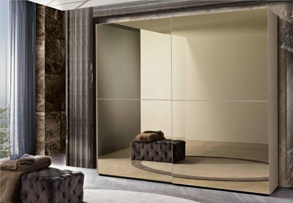 Schränke Kleiderschrank Schrank Schwebetüren Design Holz Italienische Möbel Neu