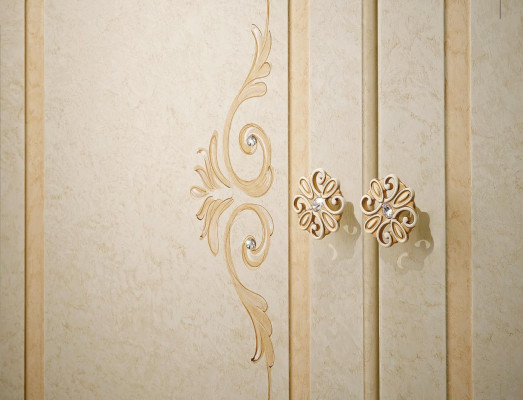 Sideboard Spiegel Anrichte Sideboard Holz Design Möbel Stil Kommode Set 2tlg.