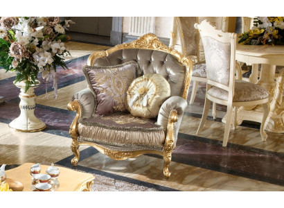 Möbel Stühle Neu Art déco Design Sessel Textil Wohnzimmer Lounge Luxus Design