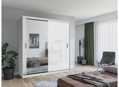 Moderner Kleiderschrank Schiebeschranktüren LED-Schrankbeleuchtung Neu