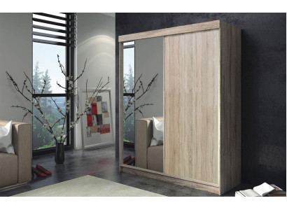 Schrank Kleiderschrank Hochschrank Modern Beige Holz Schränke Schlafzimmer Neu