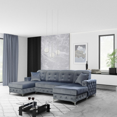 Design Polsterung Textil Sofas Holz Sofa Neu Luxus Möbel Ecksofa U Form Couch