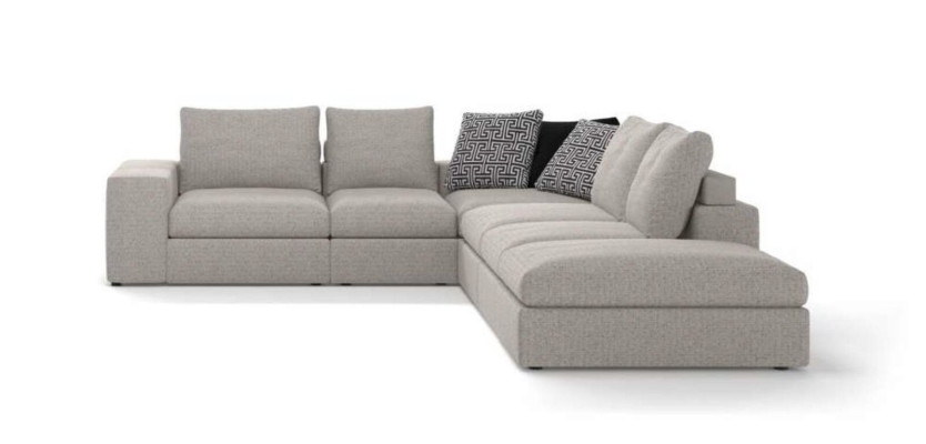 Weißes Ecksofa Polster Eckgarnitur Luxus L-Form Sofas Modern Design