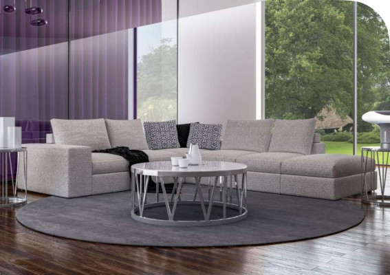 Weißes Ecksofa Polster Eckgarnitur Luxus L-Form Sofas Modern Design