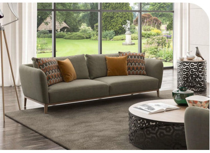 Olivengrüner Dreisitzer Moderne Wohnzimmercouch Sitzmöbel Couch Sofa