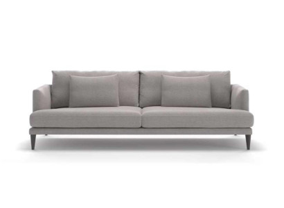 Zweisitzer Luxus Graues Sofa Textilmöbel Wohnzimmer Sofas Couen Moderrn
