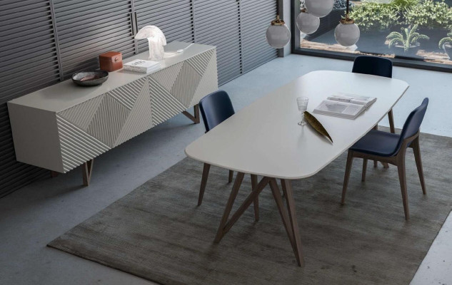 Moderne Graue Kommode Luxus Anrichte Unterschrank mit Stauraum Stil