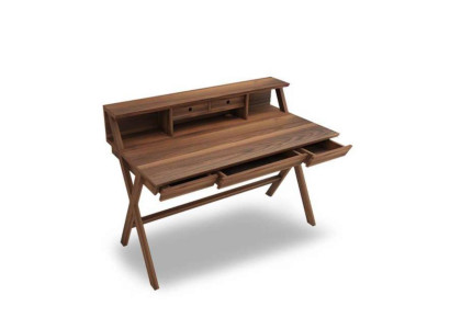 Echtholz Schreibtisch Holzmöbel Moderner Computertisch mit Schubladen