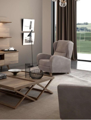 Luxus Relaxsessel Lesesessel Modernes Design Einsitzer Taupe Modern