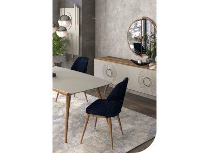 Blauer Esszimmerstuhl Luxus Moderne Küchenmöbel Designer Holzmöbel