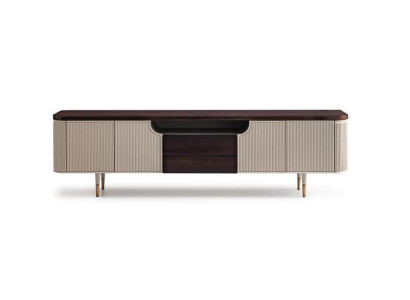 Sideboard TV Ständer RTV Lowboard Holz Beige Moderne Tisch Wohnzimmer