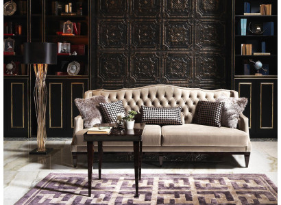 Elegantes Dreisitzer Chesterfield Sofa in Grau – zeitlose Polstermöbel für Ihr Zuhause
