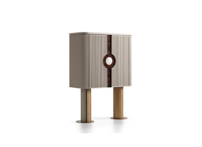 Barschrank Getränke Schrank Holz Beige Holzschrank Design Flaschen Bar