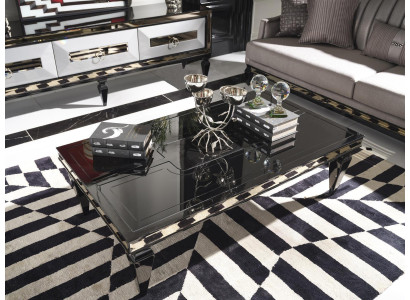 Sofatisch Couchtisch Beistelltisch Kaffeetisch Holz Wohnzimmer Schwarz