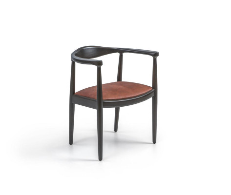 Design Möbel Stuhl mit Armlehnen Holzstuhl Neu Einrichtung Polster Sitz