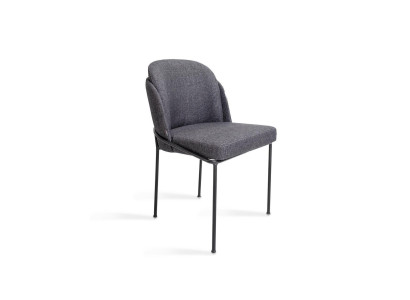Luxus Grau Stuhl Esszimmer Polster Stoff Möbel Neu Designer Stühle