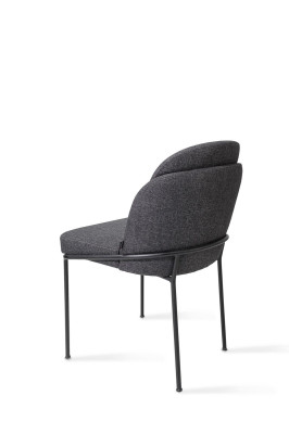 Luxus Grau Stuhl Esszimmer Polster Stoff Möbel Neu Designer Stühle