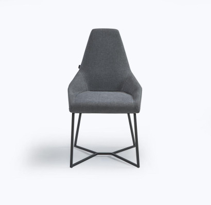 Designer Stuhl Möbel Modern Polsterstuhl Grau Esszimmerstuhl Neu Möbel