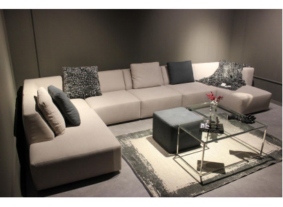U-Form Sofa Modern Ecksofa mit Couchtisch Polstercouch Wohnzimmer Möbel