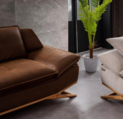 Modern Braun Farbe 3-Sitzer Sofa Komfort und Stil in einem Ensemble neu