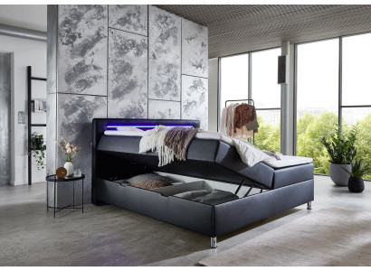 Boxspringbett Doppelbett Polstermöbel Kunstleder Designer Doppel Luxus Design