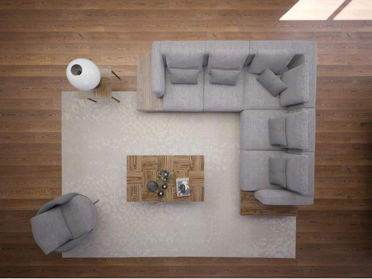 Neu Luxus Garnitur Textil Polstersofa L-Form Möbel Wohnzimmer Couchtisch