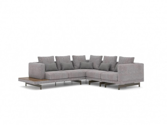 Neu Luxus Garnitur Textil Polstersofa L-Form Möbel Wohnzimmer Couchtisch
