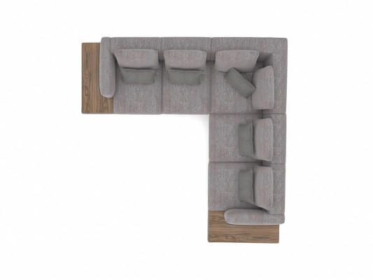  Wohnzimmer Grau Textil Sofa Couch L-Form Designer Luxus Polstersofa