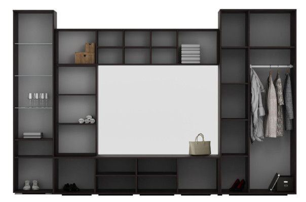 Wohnzimmer Wandregal TV Schrank Wandschränke Regal Holz Wohnzimmer Möbel Neu