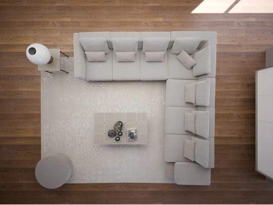 Designer Sofa Couch Ecksofa L-FormTextil Polster Garnitur Wohnzimmer Couchtisch