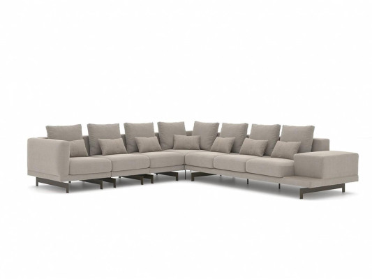 Wohnzimmer Luxus Einrichtung Ecksofa L-Form Polstermöbel Sofa Couch