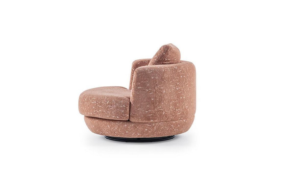  Einsitzer Modern Sessel Orange Wohnzimmer Dekorative Designer Luxus Textil