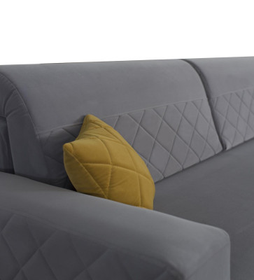 Sofa 3 Sitzer Stoff Sofas Couch Grau Luxus Polster Moderne Dreisitzer Möbel Neu