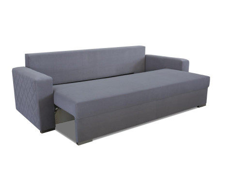 Sofa 3 Sitzer Stoff Sofas Couch Grau Luxus Polster Moderne Dreisitzer Möbel Neu