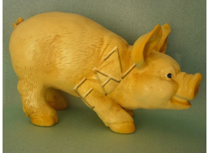 Design Schwein Figur Garten Statue Skulptur Figuren Skulpturen Dekoration Neu