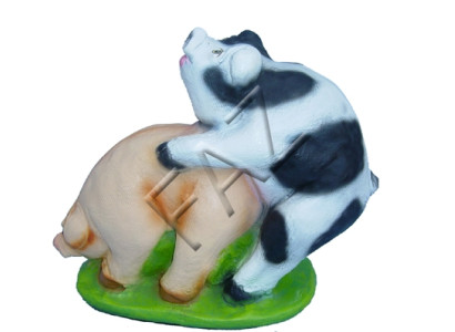 Design Schwein Figur Garten Statue Skulptur Figuren Skulpturen Dekoration c48