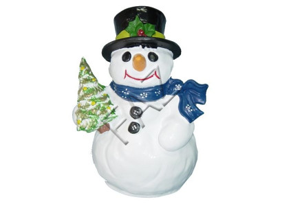 Design Schneemann Figur Skulptur Figuren Steinfigur Beton Dekoration Deko Neu